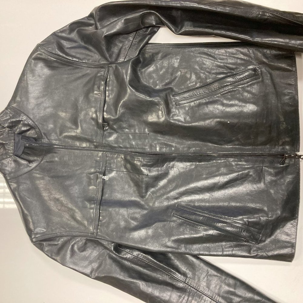 m0851 Men's Leather Jacket (new without tags) - Picture 3 of 12